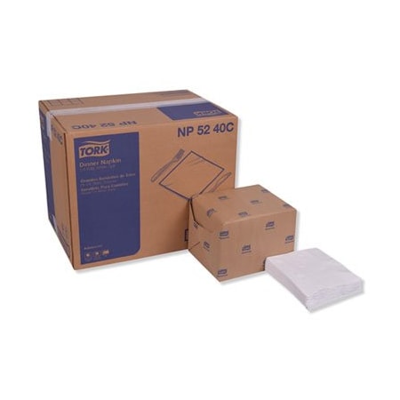 Tork Tork, ADVANCED DINNER NAPKINS, 2-PLY, 15in X 16.25in, WHITE, 8PK NP5240C